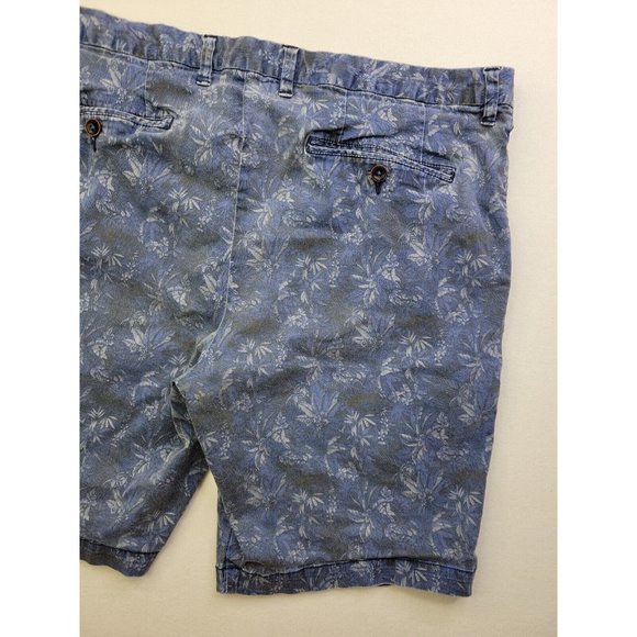 Tommy Bahama Blue Floral Men's 38 Flat Front Chino Shorts 9.5" Inseam Stretch - Picture 8 of 9